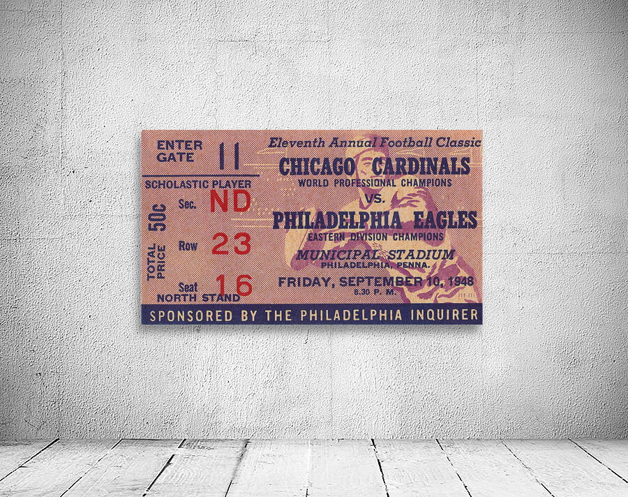1948 Chicago Cardinals vs. Philadelphia Eagles Wall Preview