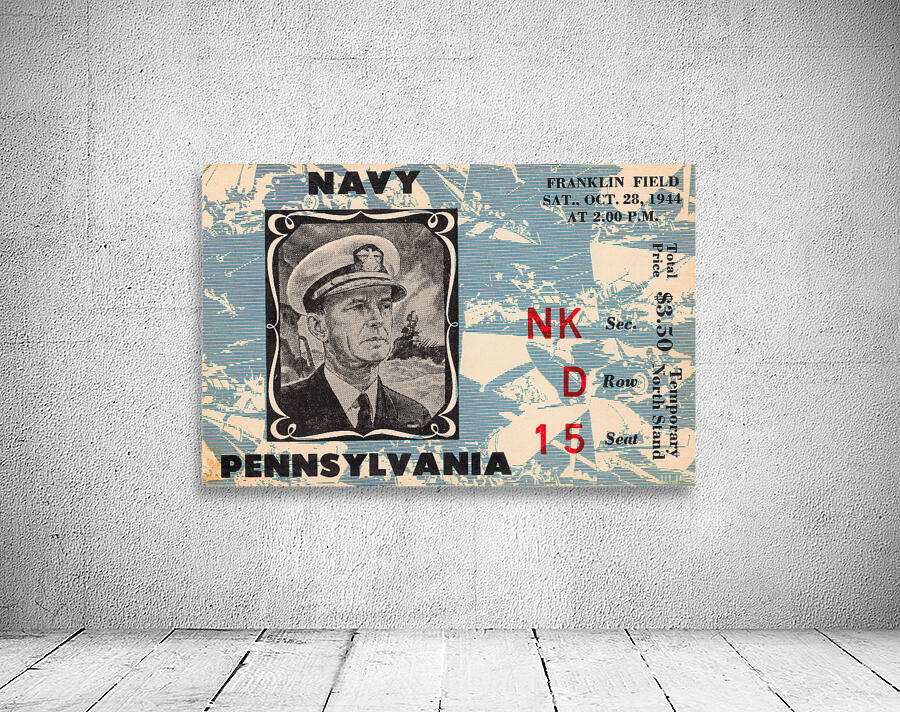1944 Navy Midshipmen at Penn Quakers Wall Preview