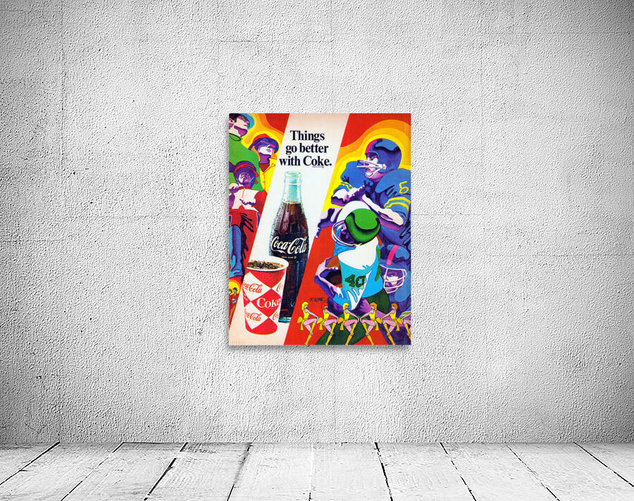 1969 Coke Football Ad Wall Preview