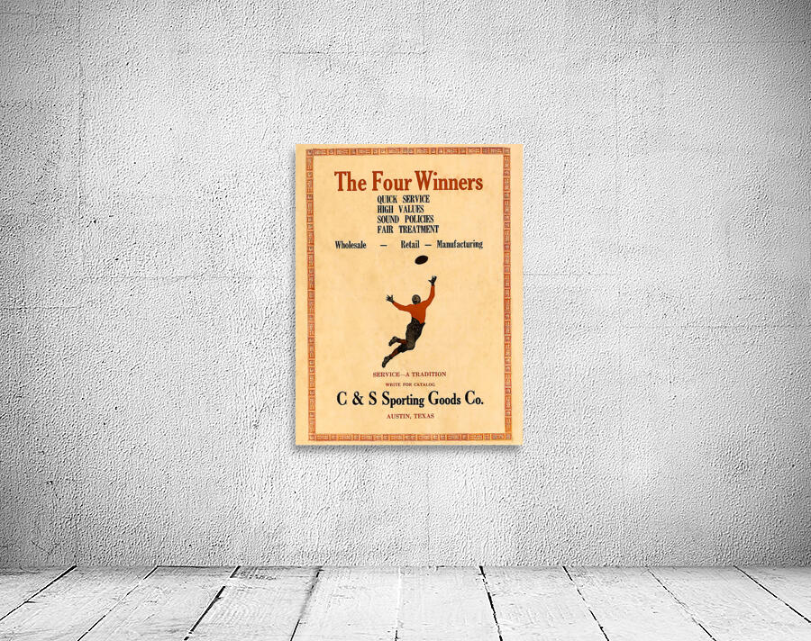 Early 1900s C and S Sporting Goods Ad in Austin Wall Preview