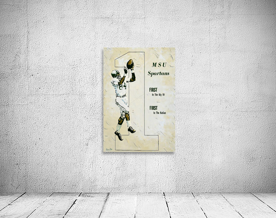 1966 Michigan State Spartans Football Art Wall Preview