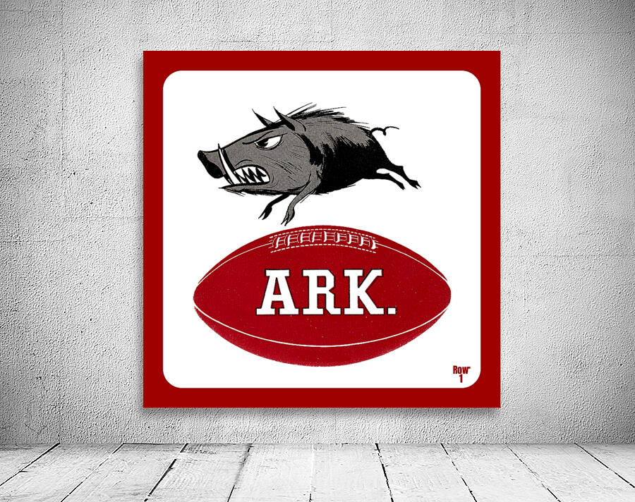1957 Arkansas Razorbacks Art Wall Preview