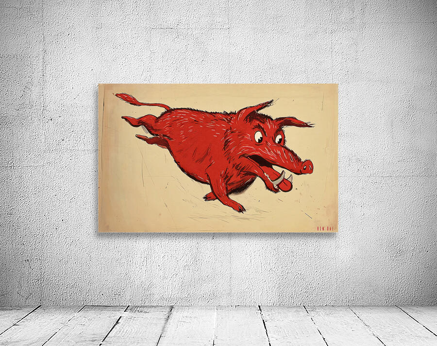 1950 Arkansas Razorback Art by Ed Dillon by Row One Brand Wall Art