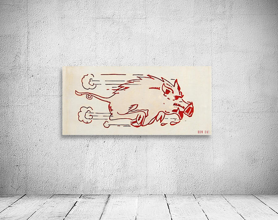 1961 Arkansas Razorback Art by Row One Brand Wall Art