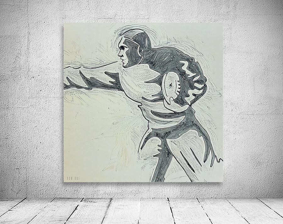 Early 1900s Football Sketch Wall Preview