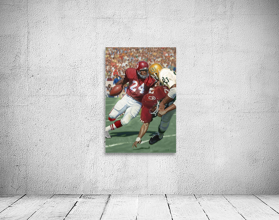 Joe Washington Oklahoma Sooners Football Painting by Row One Brand Wall Art