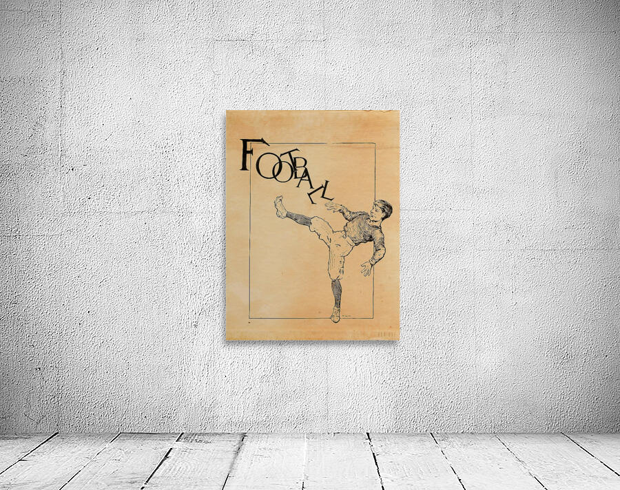 Early 1900s Football Kicker Art Wall Preview