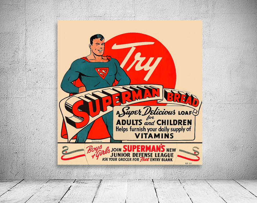 1941 Superman Bread Wall Art Wall Preview