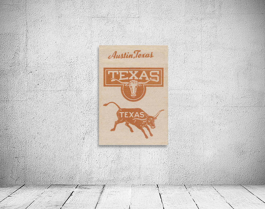 Vintage Austin Texas and Longhorn Art Wall Preview