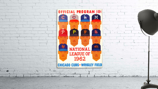 1962 Chicago Cubs Program Art Wall Preview