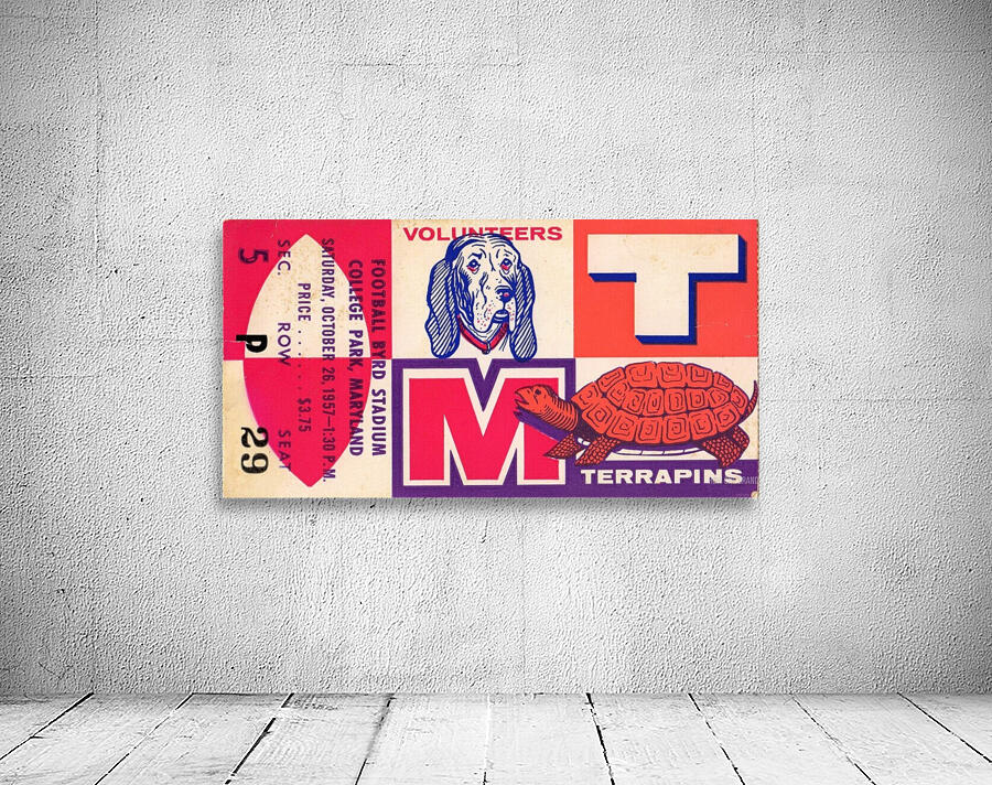 1957 Tennessee Vols vs. Maryland Terps Wall Preview