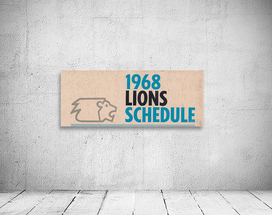 Detroit Lions Schedule Art Wall Preview