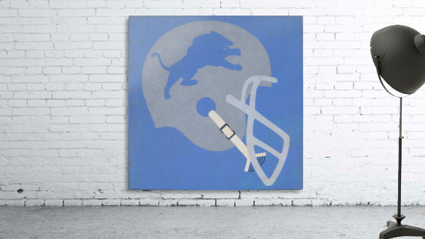 Vintage Detroit Lions Helmet Art (1965) Reproduction Fine Art Print (1) Wall Preview
