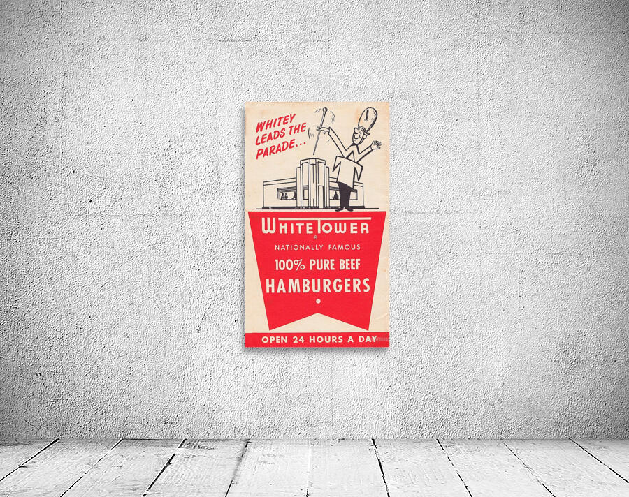 white tower hamburger ad Wall Preview