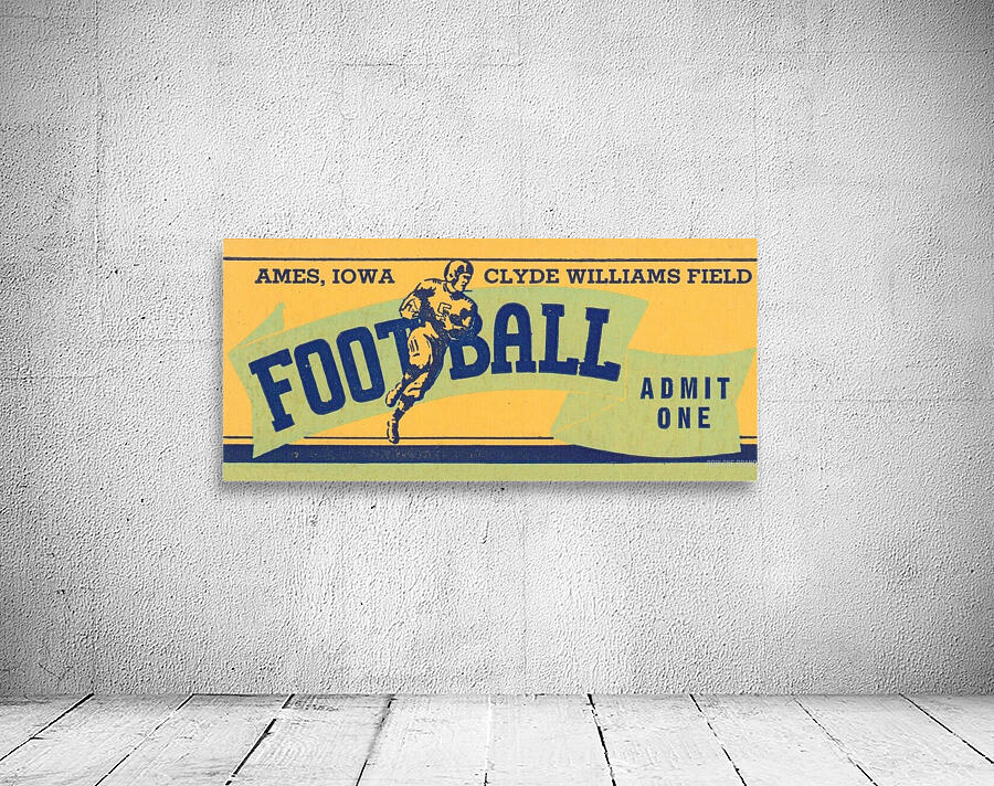 1939 Ames Football Admit One Ticket Wall Preview