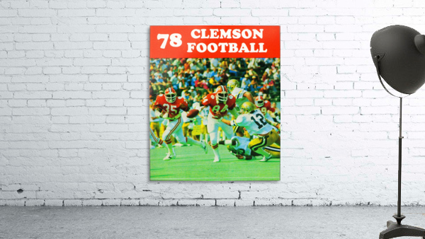 retro college football posters clemson tigers Wall Preview