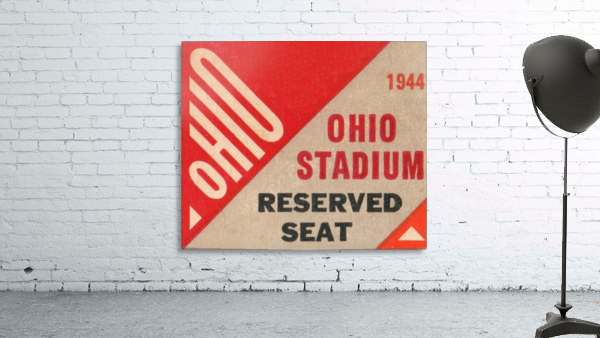 OhioStadiumReservedSeatOSUBuckeyesTicketStubArtPoster Wall Preview