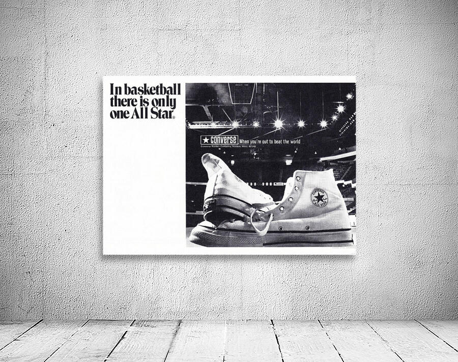 1968 Converse Shoe Ad by Row One Brand Wall Art