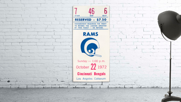 1972 Rams vs. Bengals Wall Preview