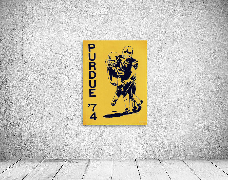 1974 Purdue Football Art Wall Preview