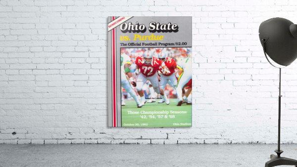 1982 Ohio State vs. Purdue Program Cover Art Wall Preview
