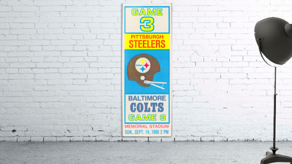 1980 Baltimore Colts vs. Pittsburgh Steelers Wall Preview