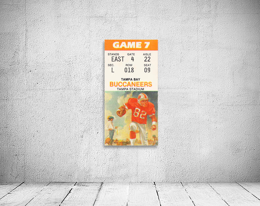1988 Tampa Bay Buccaneers Ticket Stub Art Wall Preview