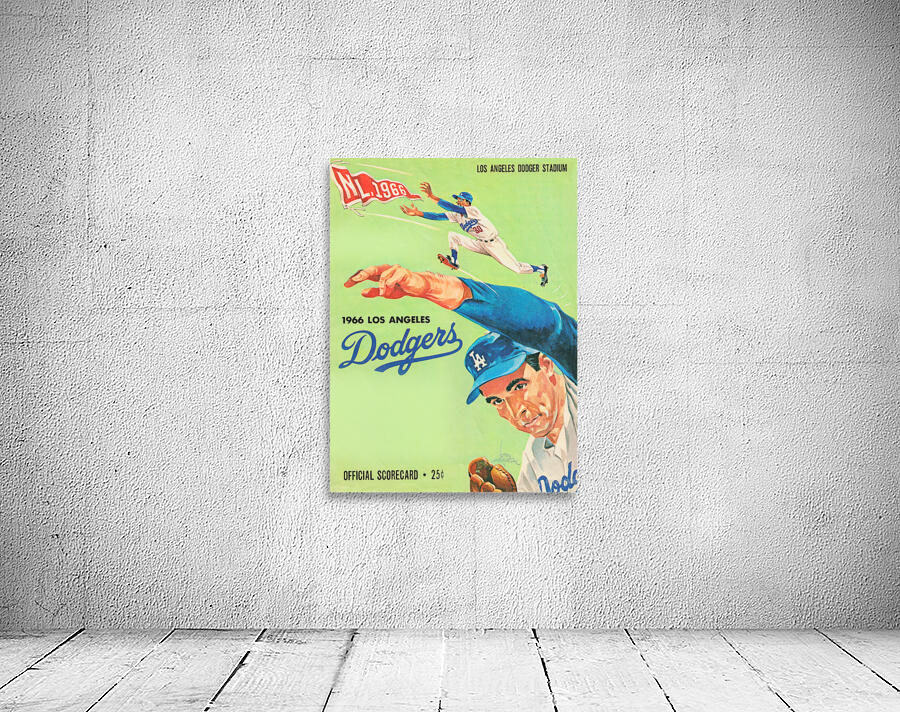 1967 Dodgers Scorecard Art Karl Hubenthal Wall Preview