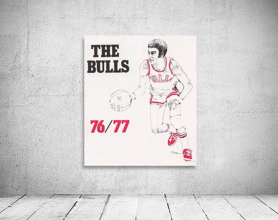 1976 Chicago Bulls Basketball Art Wall Preview