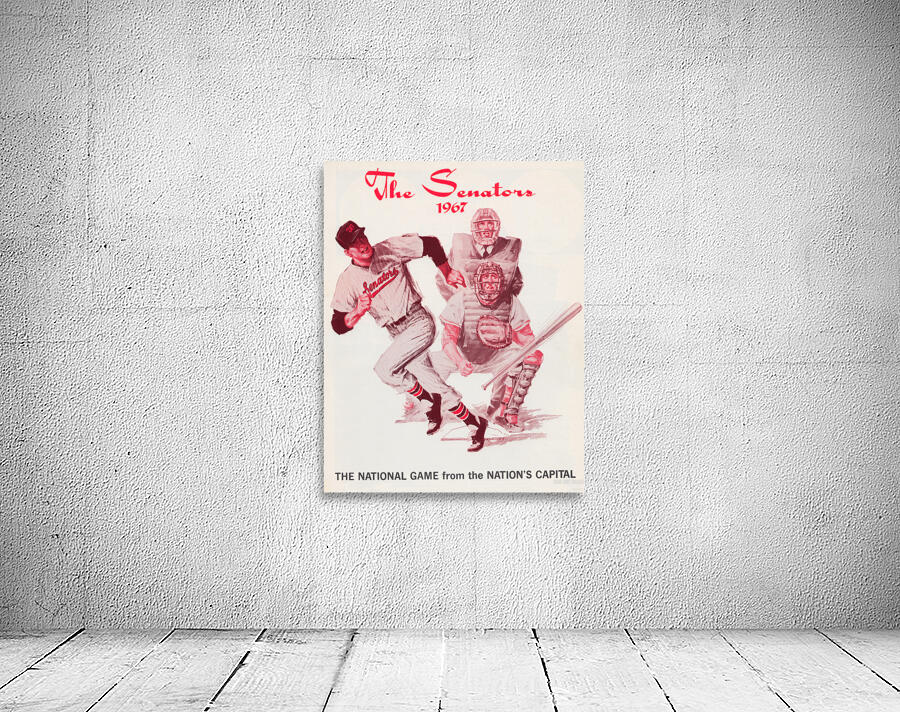 Senators Baseball Rascal 1967 Washington Senators Baseball Poster by Row One Brand Wall Art