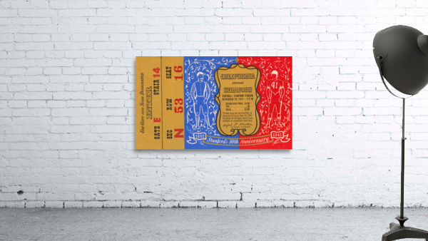 1941 Stanford vs. California Football Ticket Canvas Wall Preview