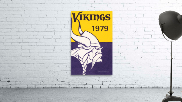 1979 Minnesota Vikings Retro Football Poster by Row One Brand Wall Art