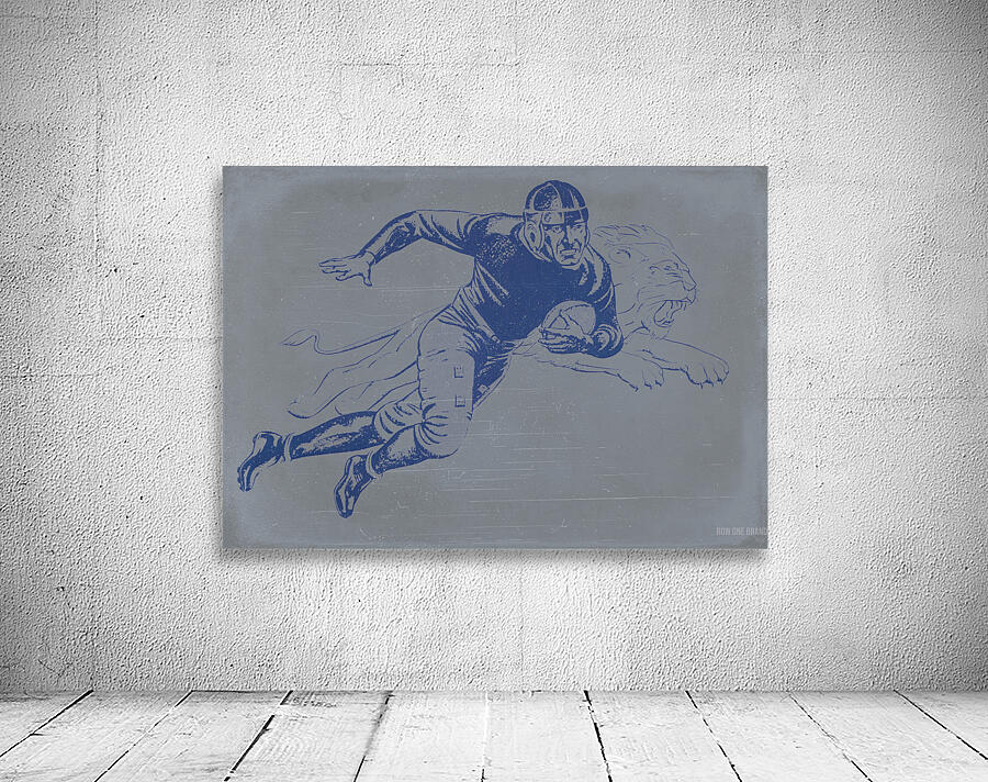 1934 Vintage Lion Football Player Art Wall Preview