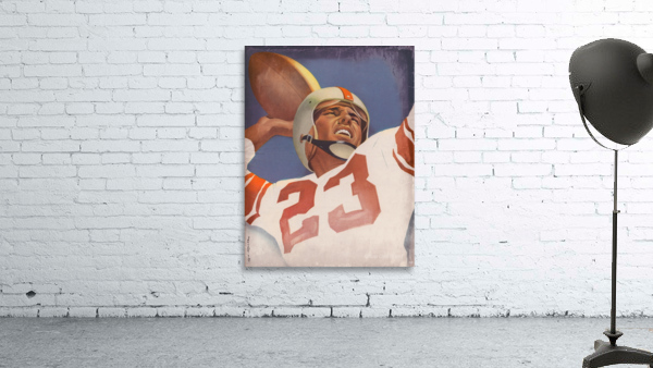 1957 Lon Keller Football Quarterback Art Wall Preview