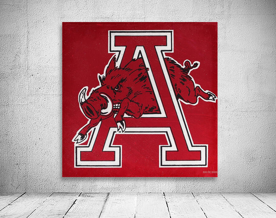 Retro Arkansas Razorback Art by Row One Brand Wall Art