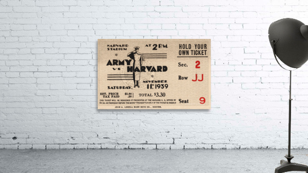 1939 Army vs. Harvard Wall Preview