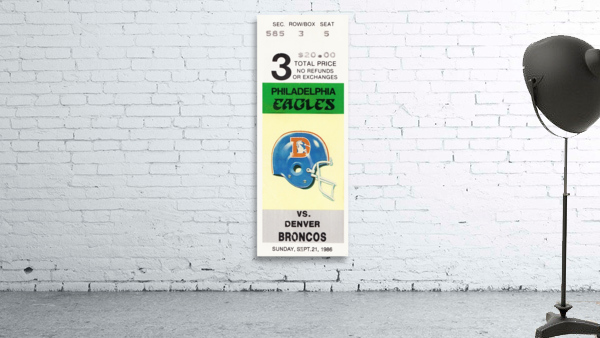 1986 Philadelphia Eagles vs. Denver Broncos  Wall Preview