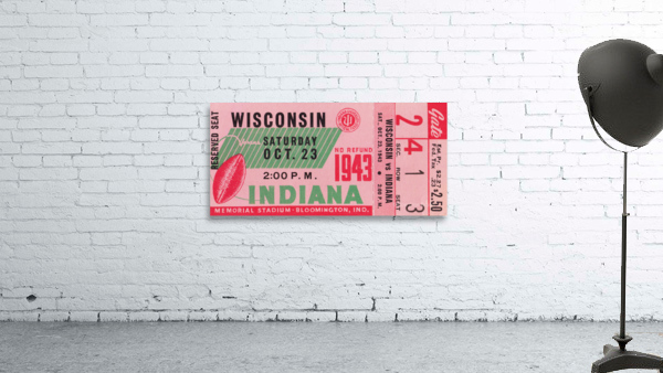 1943 Indiana Hoosiers vs. Wisconsin Badgers Wall Preview