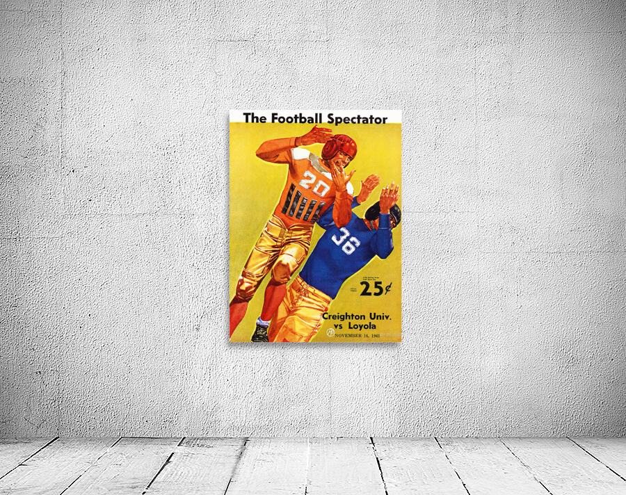 1941 Loyola Lions Football Program Cover Art Wall Preview