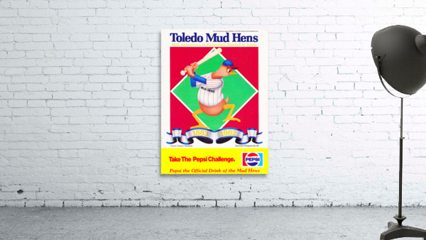 1982 Toledo Mud Hens Program Art Wall Preview