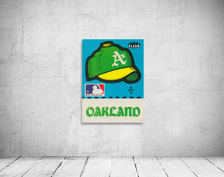 1981 Oakland Athletics Fleer Decal Sticker Metal Sign Wall Preview