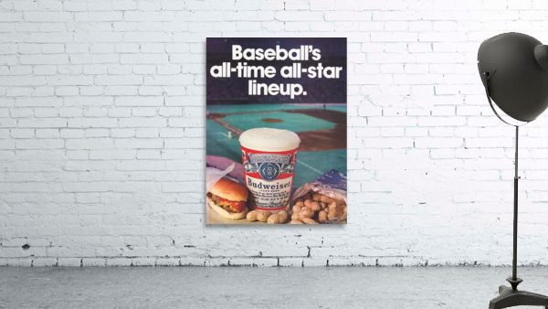 1978 Budweiser Baseball Ad Wall Preview