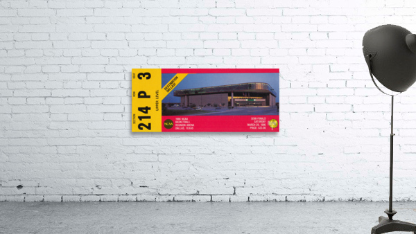 1986 NCAA Mens Basketball Semi Final Ticket Art Wall Preview