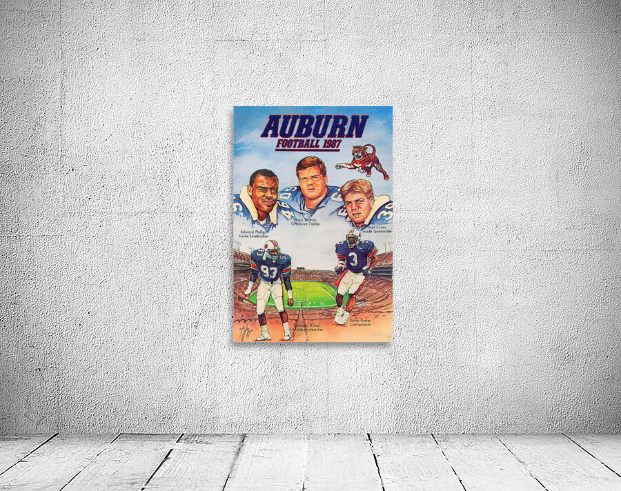1987 Auburn Tigers Football Cover Art Wall Preview