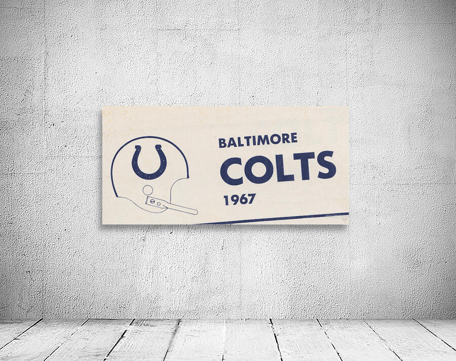1967 Baltimore Colts Football Helmet Art by Row One Brand Wall Art 1967 Baltimore Colts Football Helmet Art by Row One Brand Wall Art