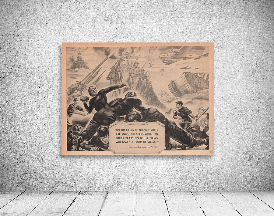 1942 On the Fields of Friendly Strife Football Art Wall Preview