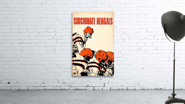 Retro Cincinnati Bengals Line of Scrimmage Art Wall Preview