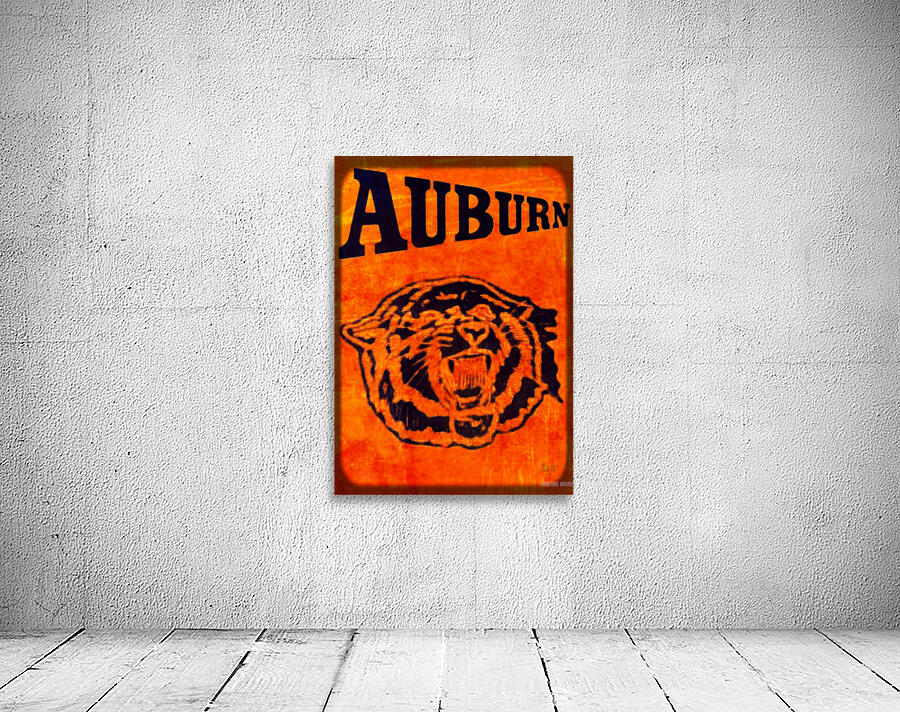 Auburn Tiger Throwback Viewfinder Art Wall Preview