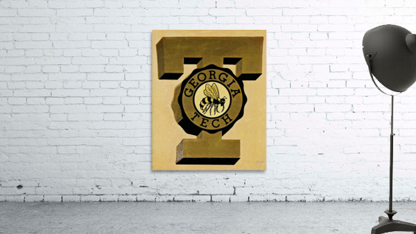 Georgia Tech Throwback Logo Art Wall Preview