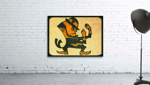 University of Notre Dame Leprechaun Mascot Viewfinder Slide Art Wall Preview